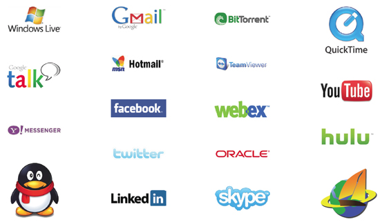 Sample of the applications that IT can control with this subscription.